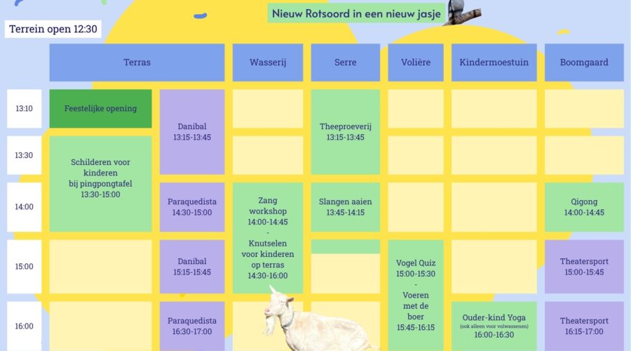 Alles over het Openingsfeest zaterdag 20 juni 2026: Tijden en meer informatie.